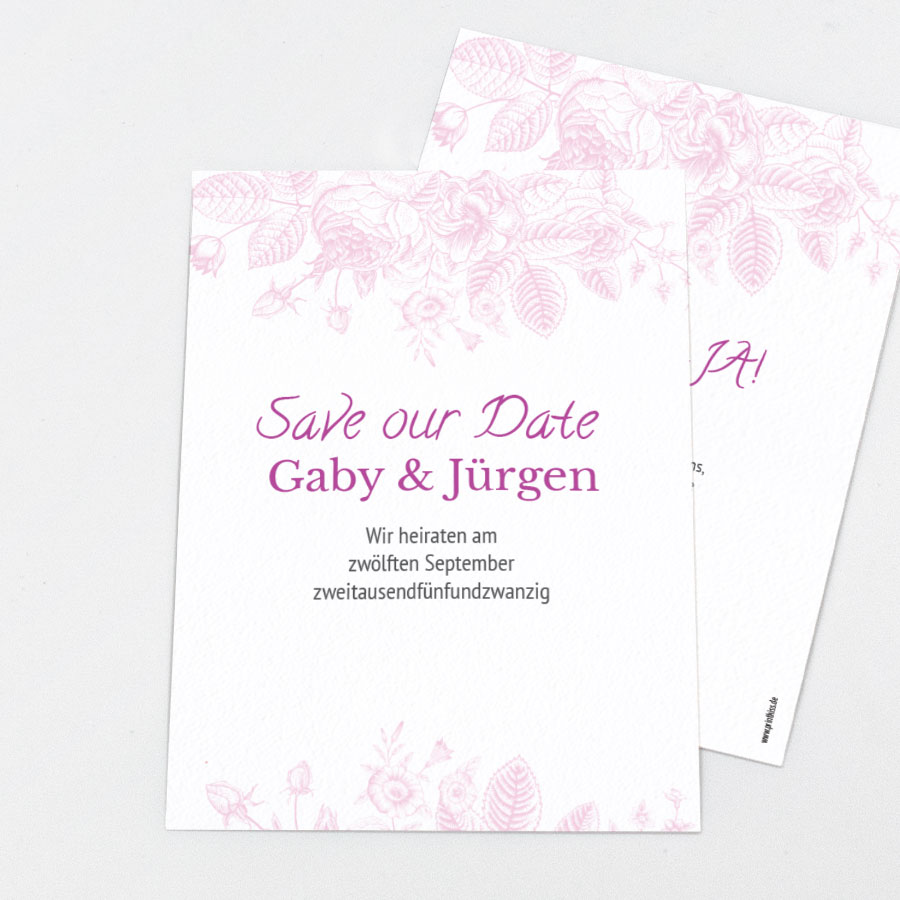 Floral Save the Date Karte