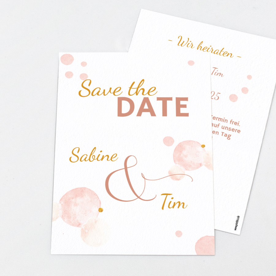 Sparkling Wine Save the Date Karte