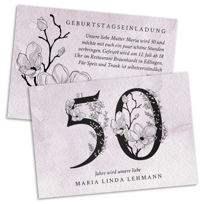 Elegante Feier 50 Einladungskarte 50. Geburtstag