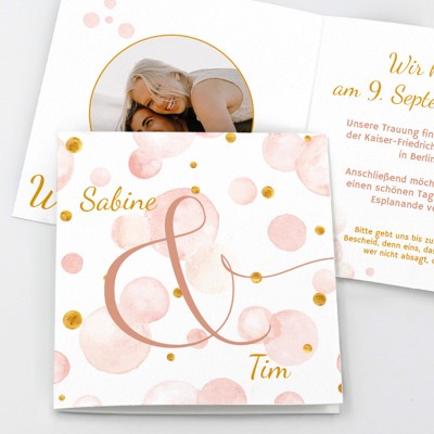 Sparkling Wine Einladungskarte Goldene Hochzeit