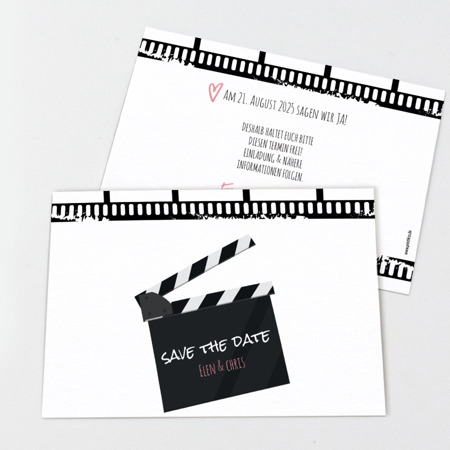 Filmband Save the Date Karte