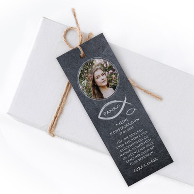 Schlichte Eleganz Danksagung Konfirmation