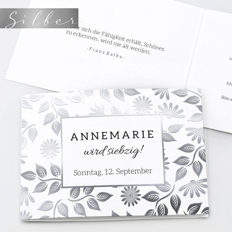 Einladungen Zum 70 Geburtstag Gestalten Und Drucken Printkiss