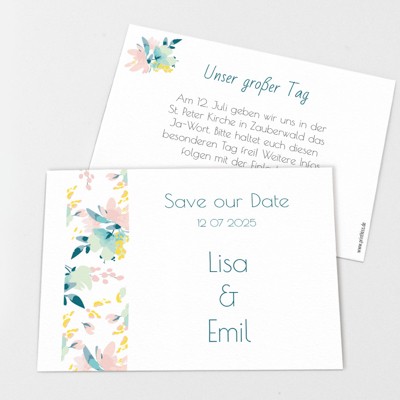 Blossom Save the Date Karte