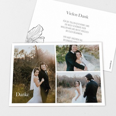 Blumenliebe Dankeskarte Hochzeit