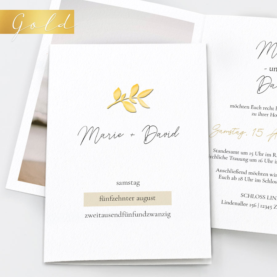 Chloe Einladungskarte Goldene Hochzeit