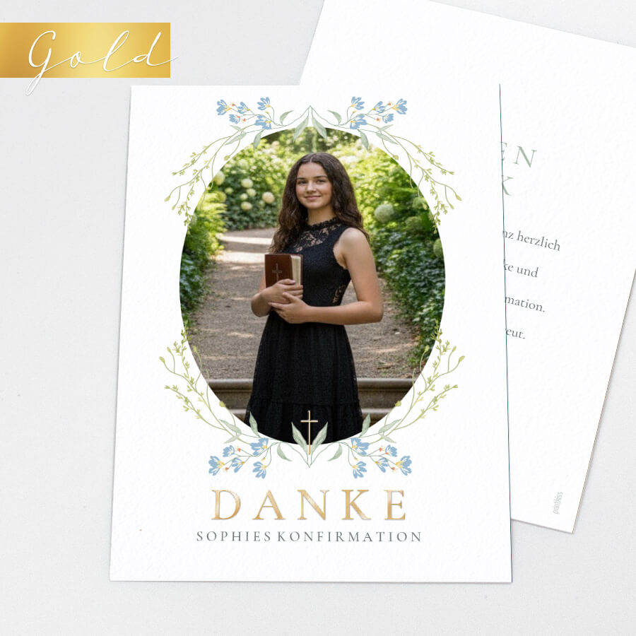 Spring Flowers Danksagung Konfirmation