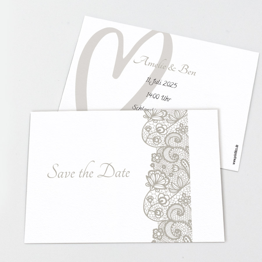 With all my Love Save the Date Karte