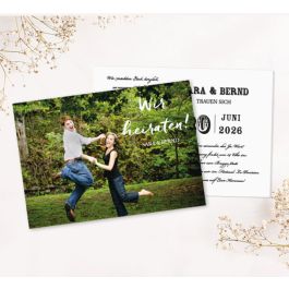 Ankündigung Hochzeit Einladung Printkiss