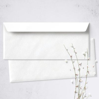 Umschlag für Lange Karte Weiß, 220 x 110 mm