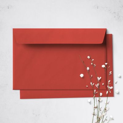 Umschlag für Postkarte Rot, 162 x 114 mm Briefumschlag / Kuvert