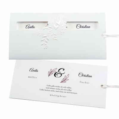 Love Blooms Einladungskarte Silberhochzeit