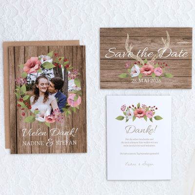Kollektion "Rustic Love" Hochzeitseinladung