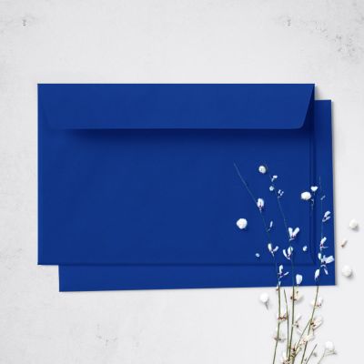 Umschlag für Postkarte Royallblau, 162 x 114 mm Briefumschlag / Kuvert