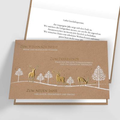 Edles Waldesrauschen Geschäftliche Weihnachtskarte