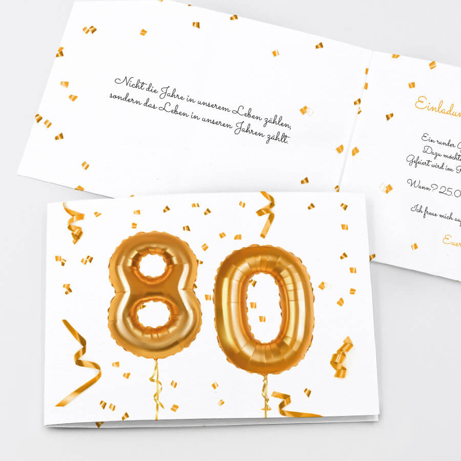 Einladungskarten zum 80. Geburtstag - Exklusive Designs | PRINTKISS Einladungskarten zum 80. Geburtstag - Exklusive Designs | PRINTKISS