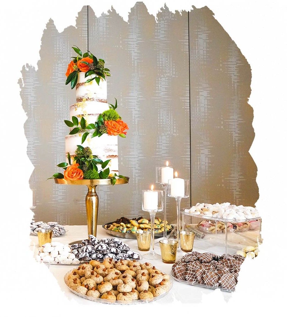 Candy Bar mit Hochzeitstorte