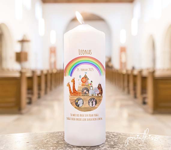 Taufkerze Arche Noah Taufkerze Arche Noah
