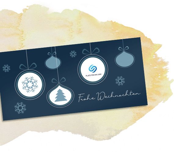 Weihnachtskarte Baumschmuck Weihnachtskarte Baumschmuck