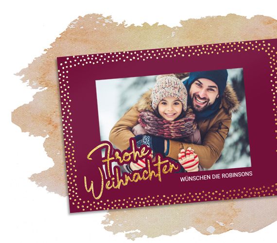 Weihnachtskarte mit Veredelung Weihnachtskarte mit Veredelung