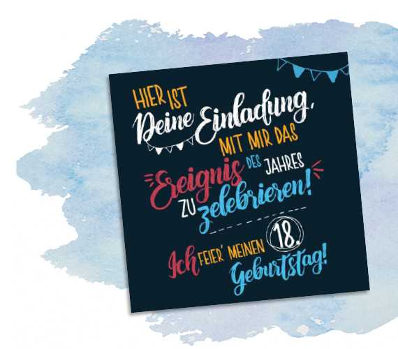 Geburtstagseinladung 'Typo' Geburtstagseinladung 'Typo'