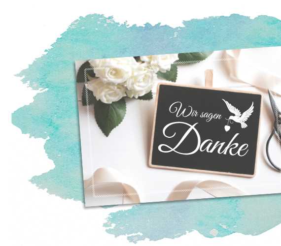 Dankeskarte Vintage Danksagung Hochzeit