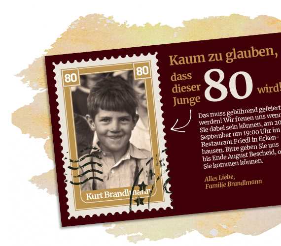 Einladung zum 80. Geburtstag Einladung zum 80. Geburtstag