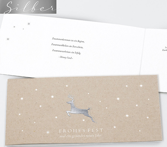 Geschäftliche Weihnachtskarte Edler Hirsch Geschäftliche Weihnachtskarte Edler Hirsch