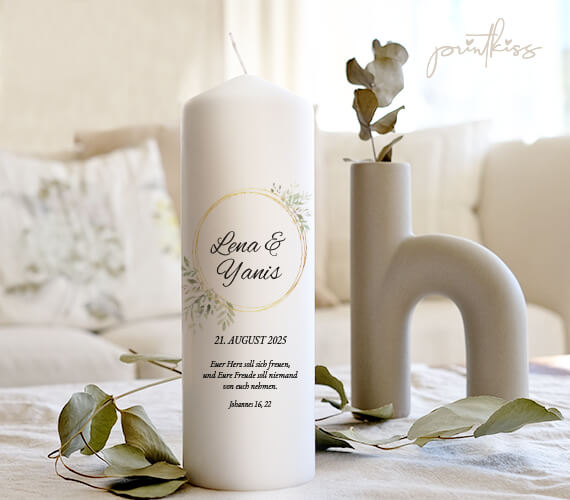 Hochzeitskerze - Eheglück Hochzeitskerze - Eheglück