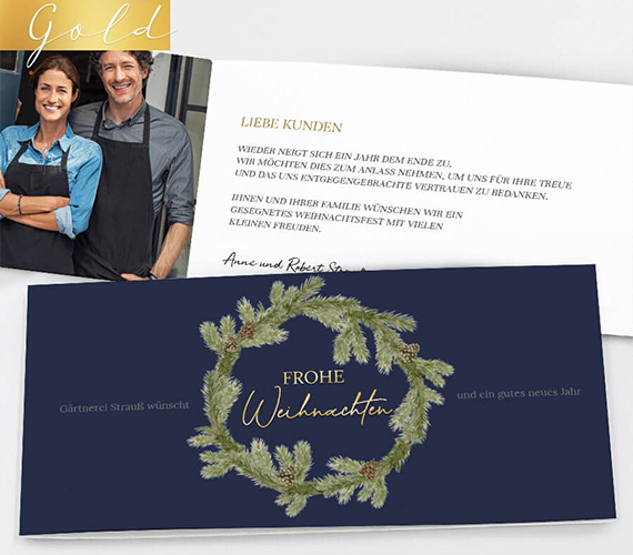 Geschäftliche Weihnachtskarte Nadelzweige Geschäftliche Weihnachtskarte Nadelzweige