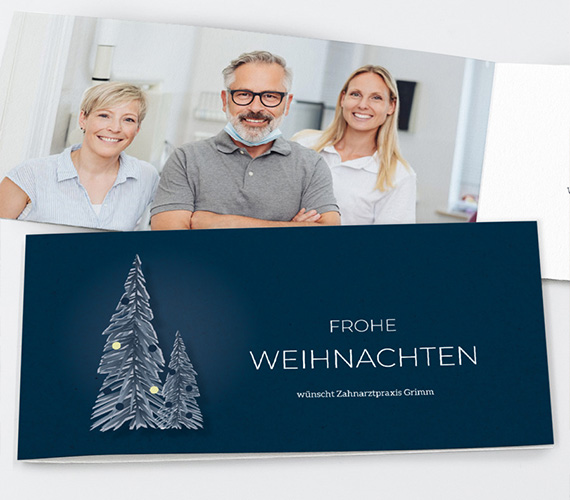 Geschäftliche Weihnachtskarte Tannengruß Geschäftliche Weihnachtskarte Tannengruss