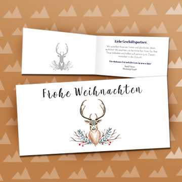 Weihnachtskarten mit Hirsch